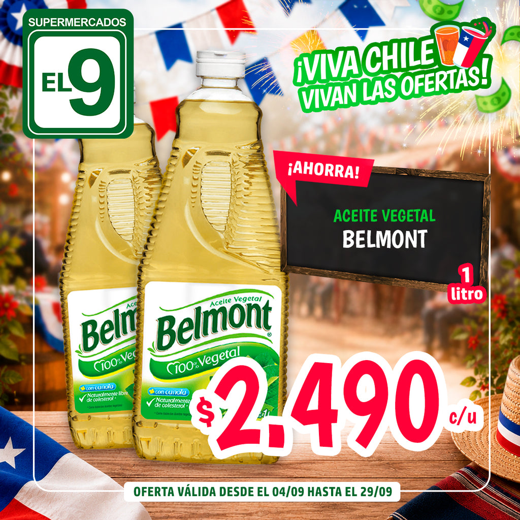 ACEITE BELMONT VEGETAL 1 LT.