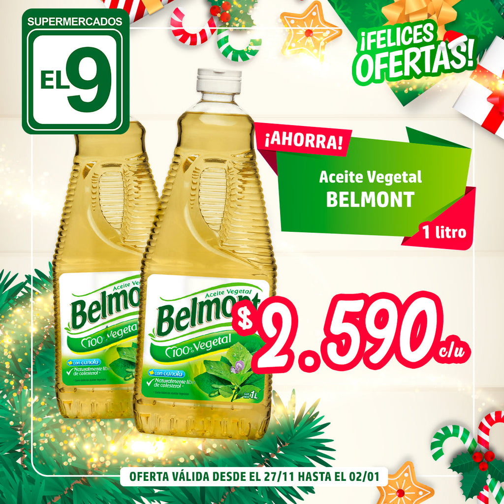 ACEITE BELMONT VEGETAL 1 LT.