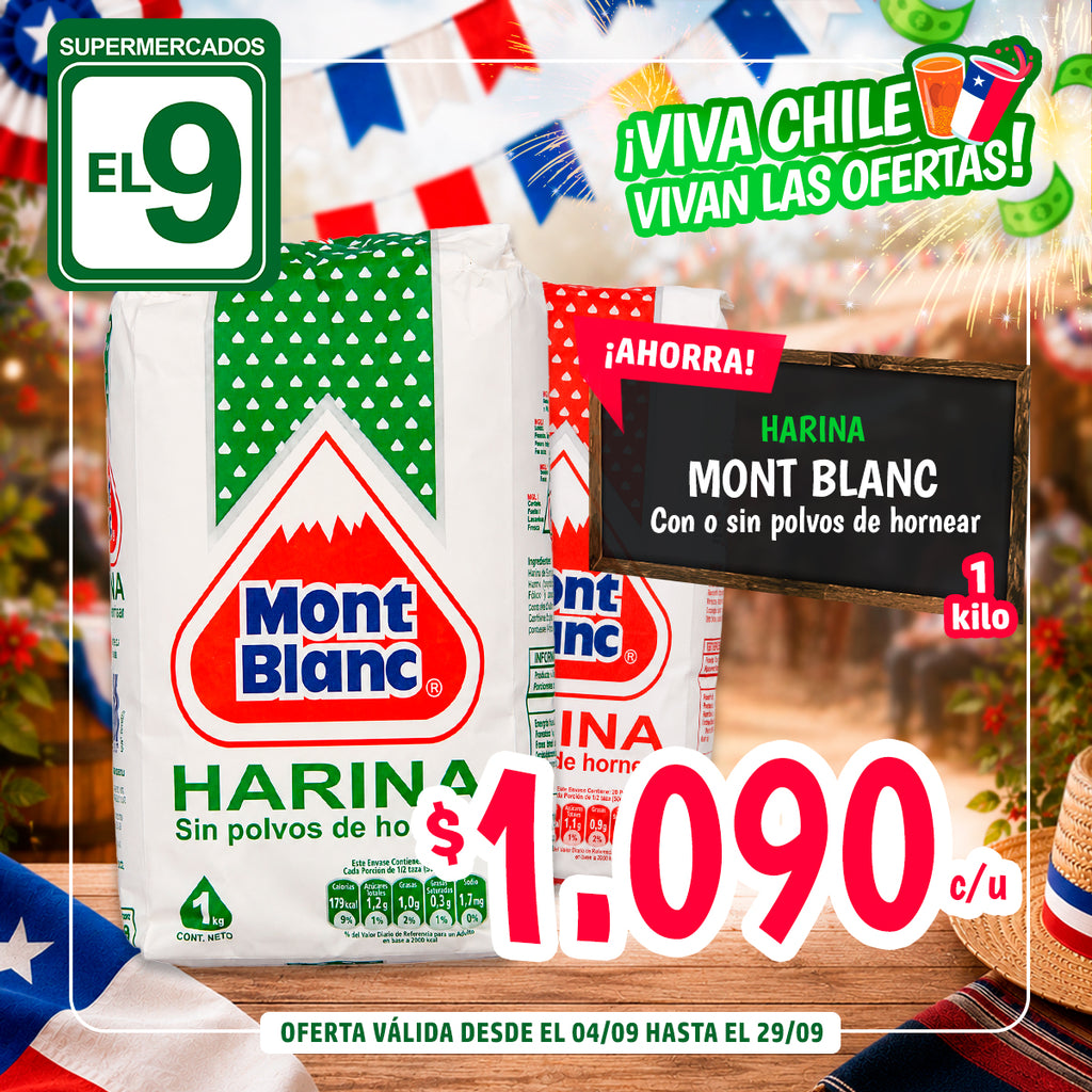 HARINA C/P 1KG MONT BLANC