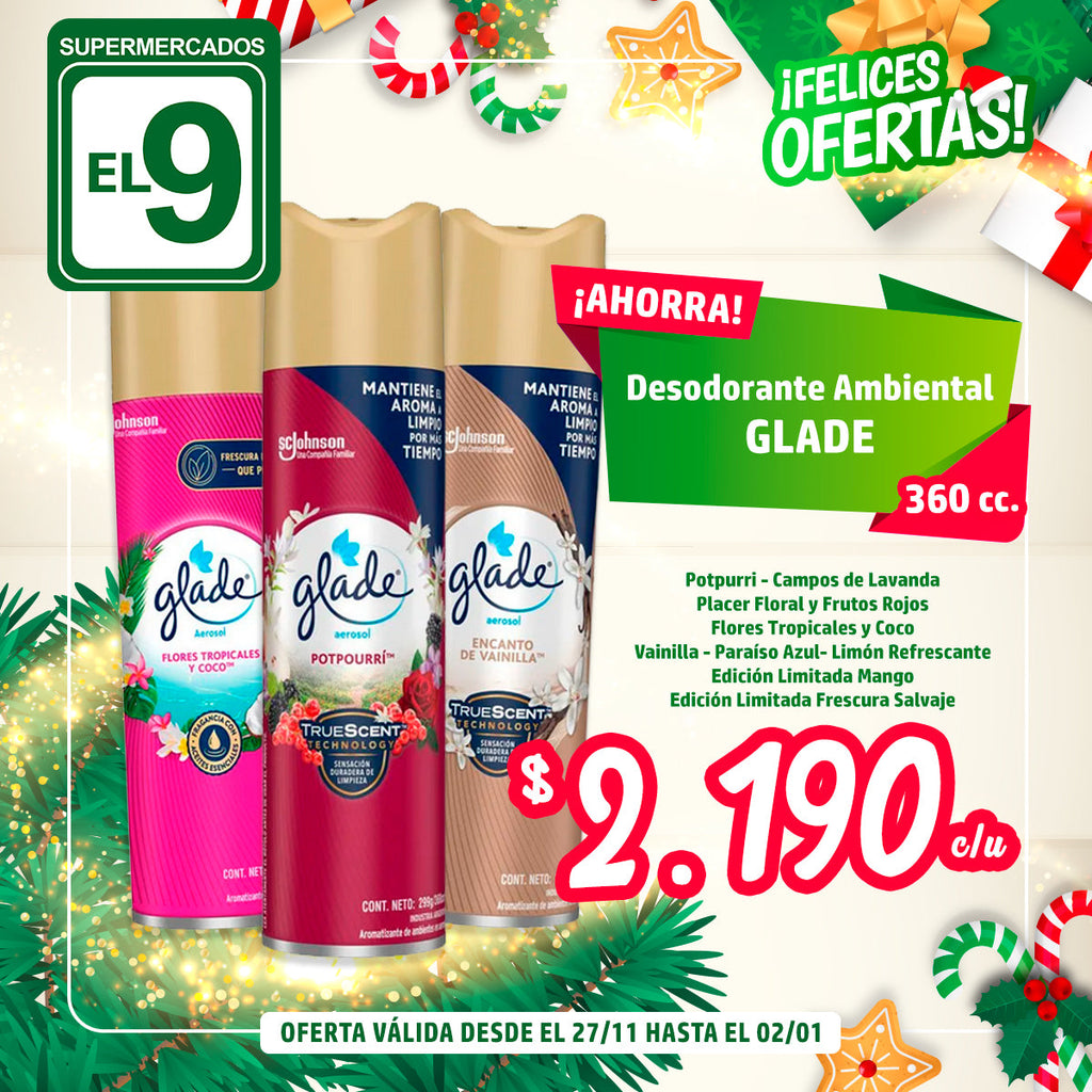 GLADE AEROSOL VARIEDADES 360 CC