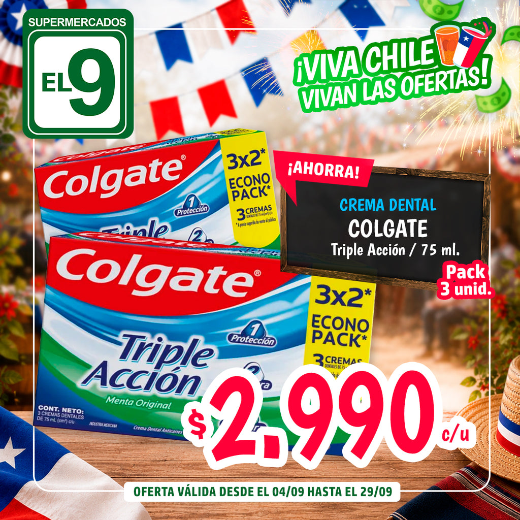CR/D COLGATE 3X75ML TRIPLE ACCION