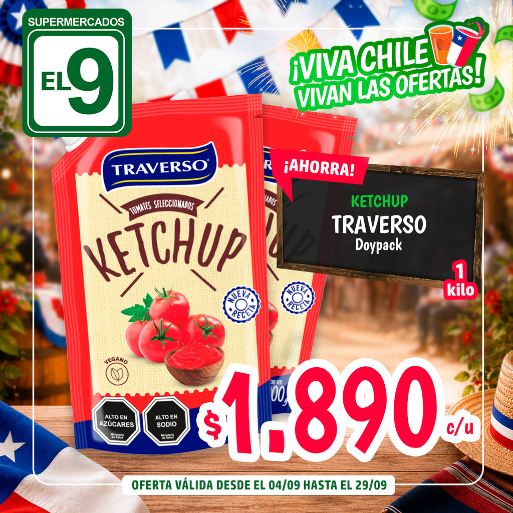 KETCHUP TRAVERSO DP 1KG.