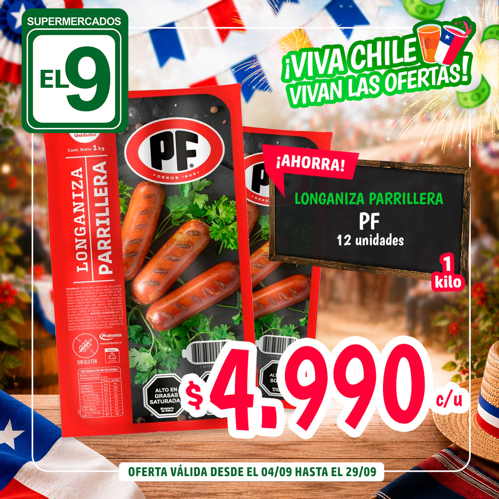 LONGANIZA PARRILLERA 1KG. PF
