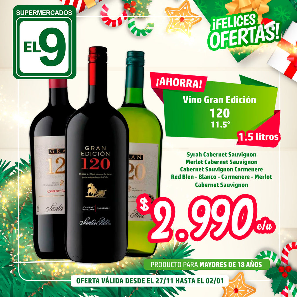 VINO 120 1.5LT 11.5 VARIEDADES