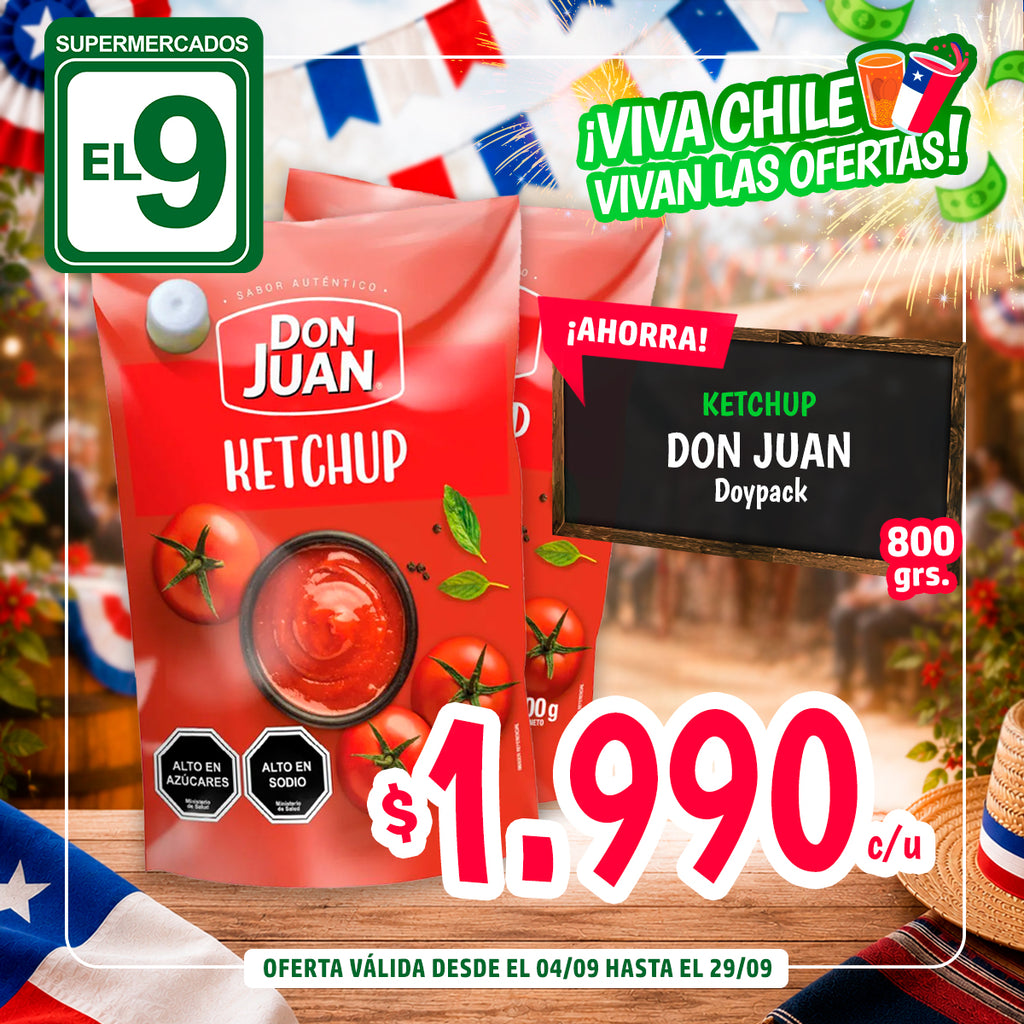 KETCHUP DON JUAN 800G.DOYPACK..