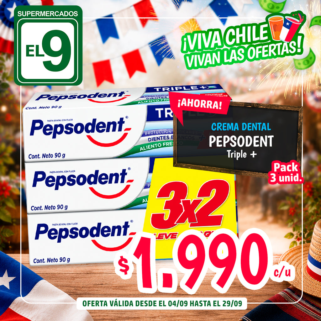 CR/D PEPSODENT CD TRIPLE 3 X 90 GRS.