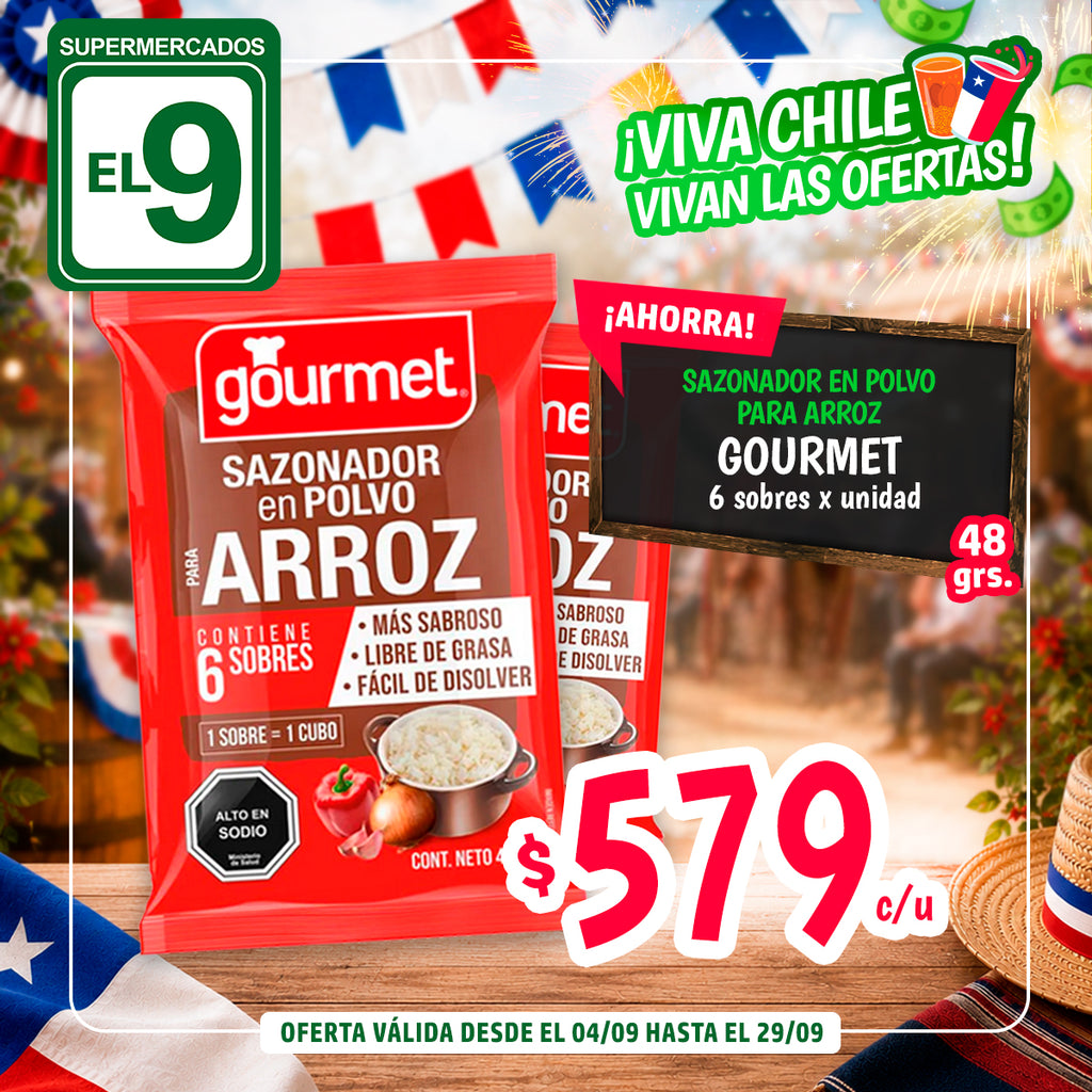 SAZONADOR E/POLV P/ARROZ 48G GOURMET