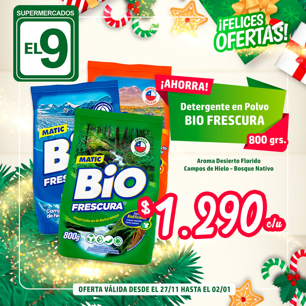 DETERGENTE BIO FRESCURA VARIEDADES 800G BOLSA