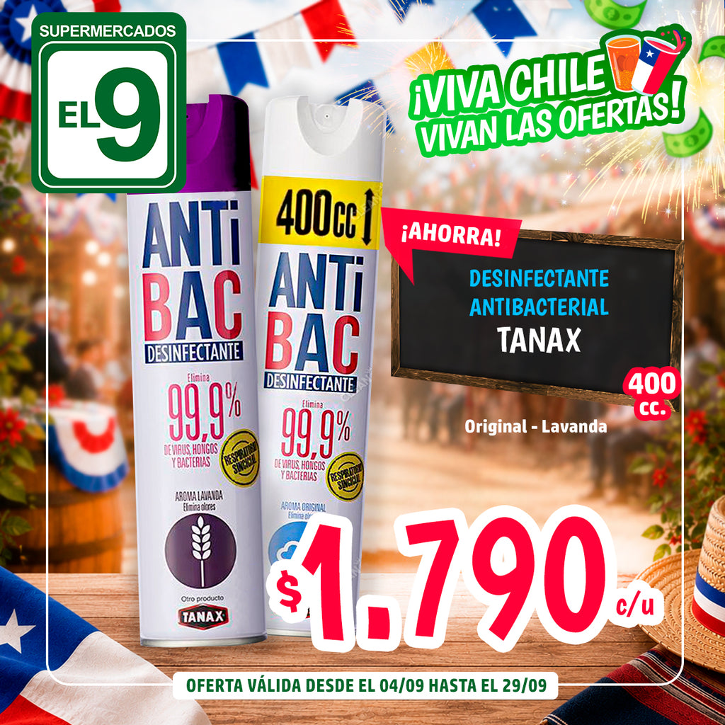 DESINF. ANTIBAC LAVANDA TANAX 400CC