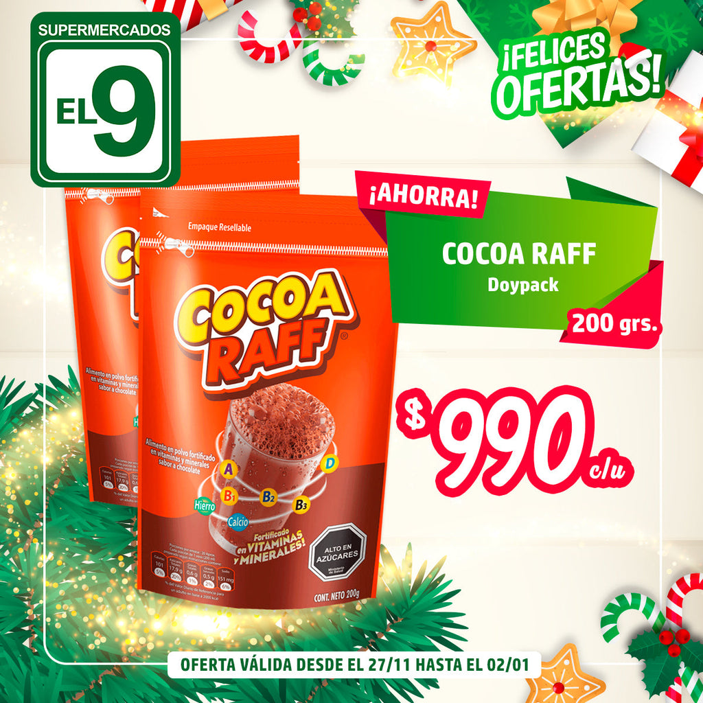 RAFF COCOA 200G.PAQUETE