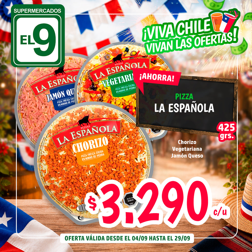 PIZZA CHORIZO 425GR LA ESPA OLA