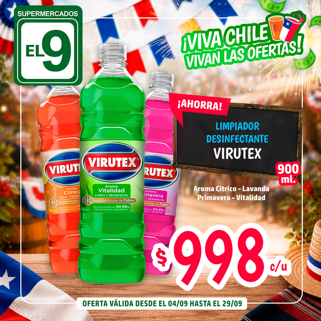 LIMP.DES.VIRUTEX 900ML CITRICO