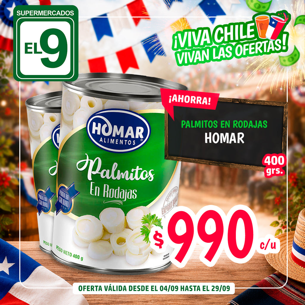 PALMITOS RDJAS.HOMAR 400G/220G.DR