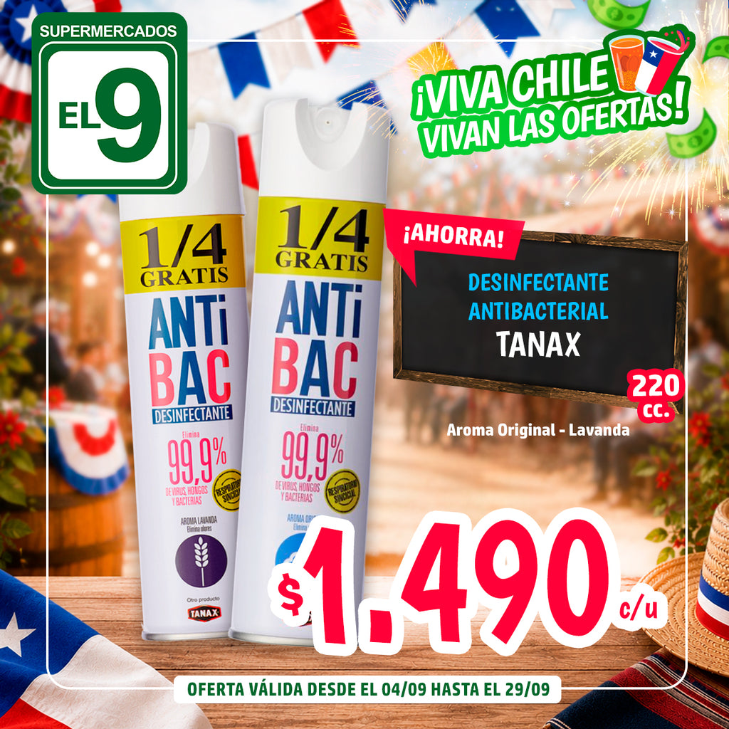 DESINF. ANTIBAC LAV 220CC TANAX