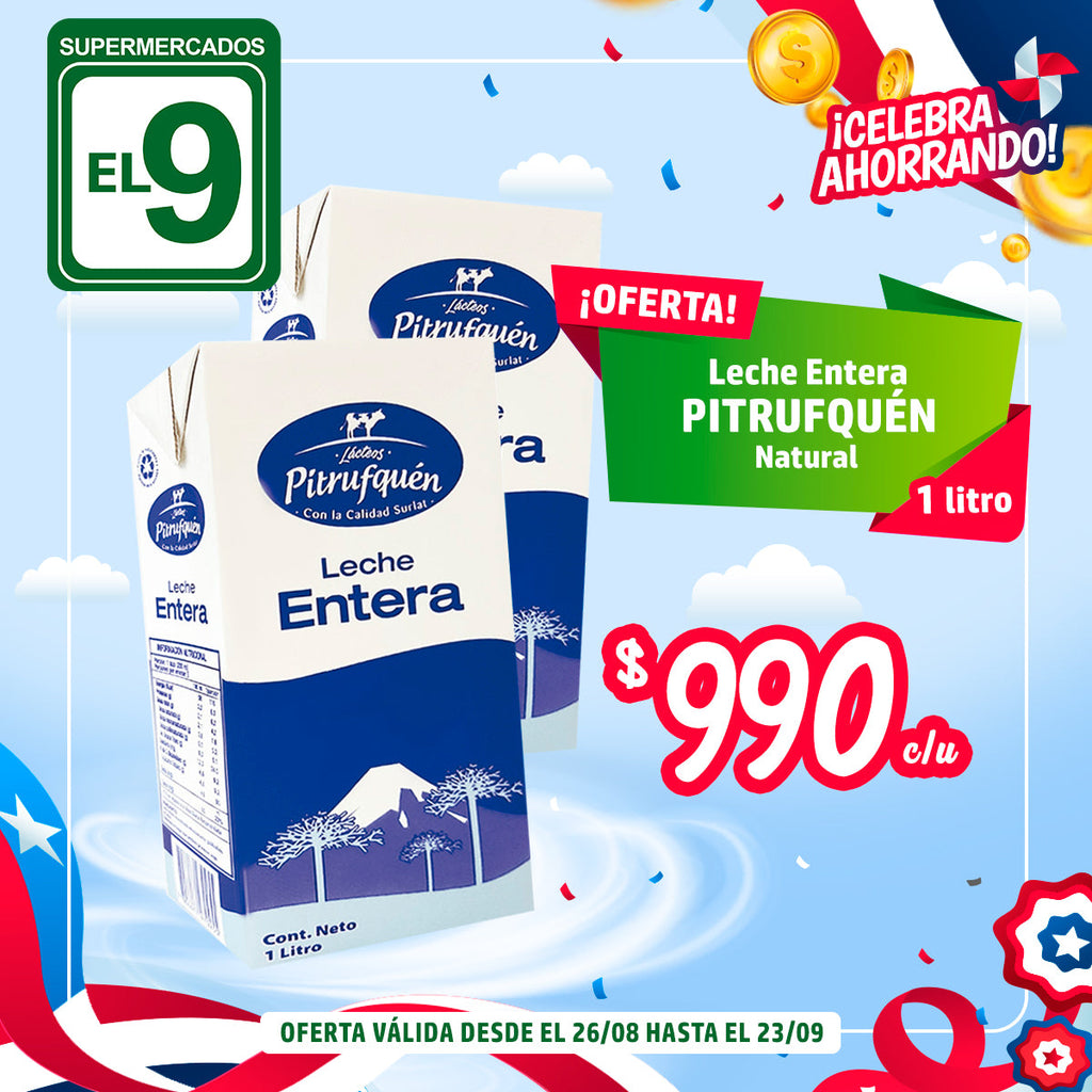 Leche Entera Pitrufquen 1Lt Natural