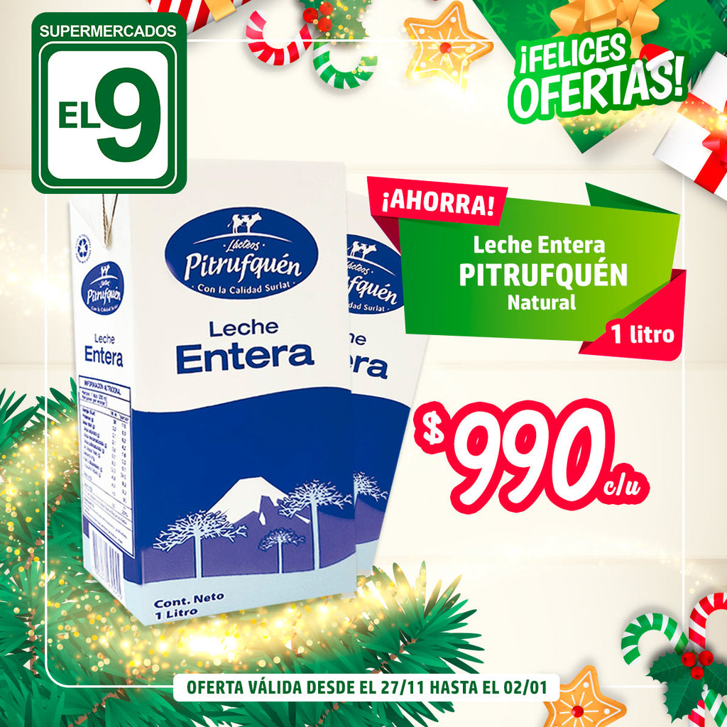 LECHE ENTERA PITRUFQUEN 1LT NATURAL