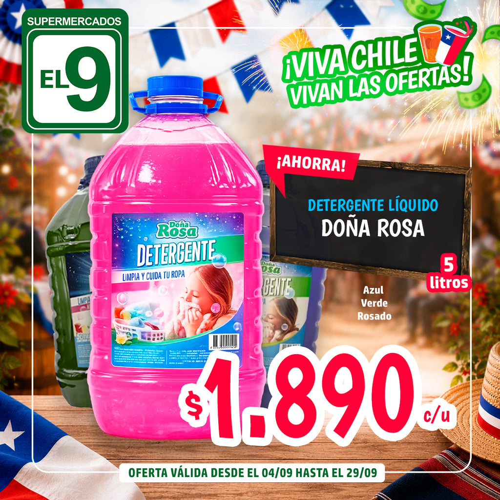 DETERGENTE ROSADO 5LT DONA ROSA