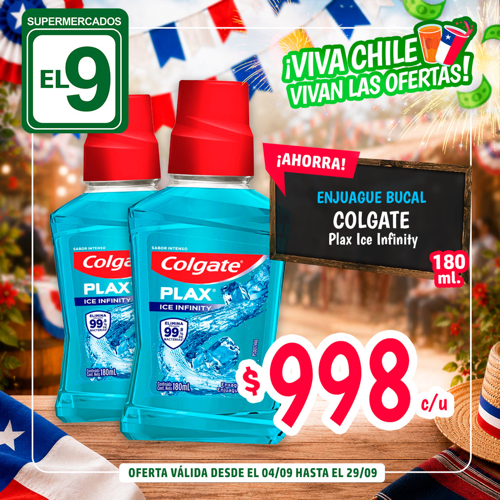 E/BUCAL COLGATE PLAX ICE INFINITY 180ML