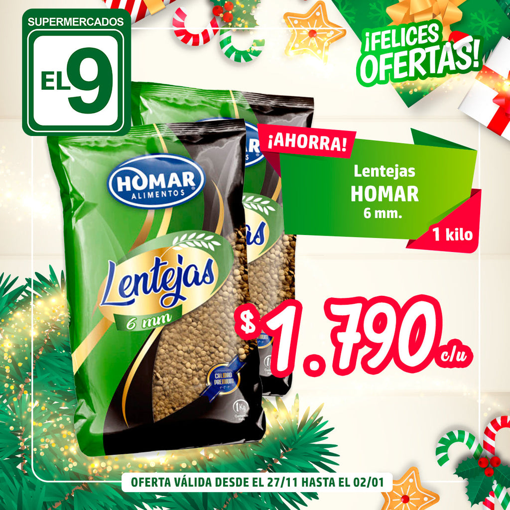 LENTEJAS HOMAR 6MM 1 KILO
