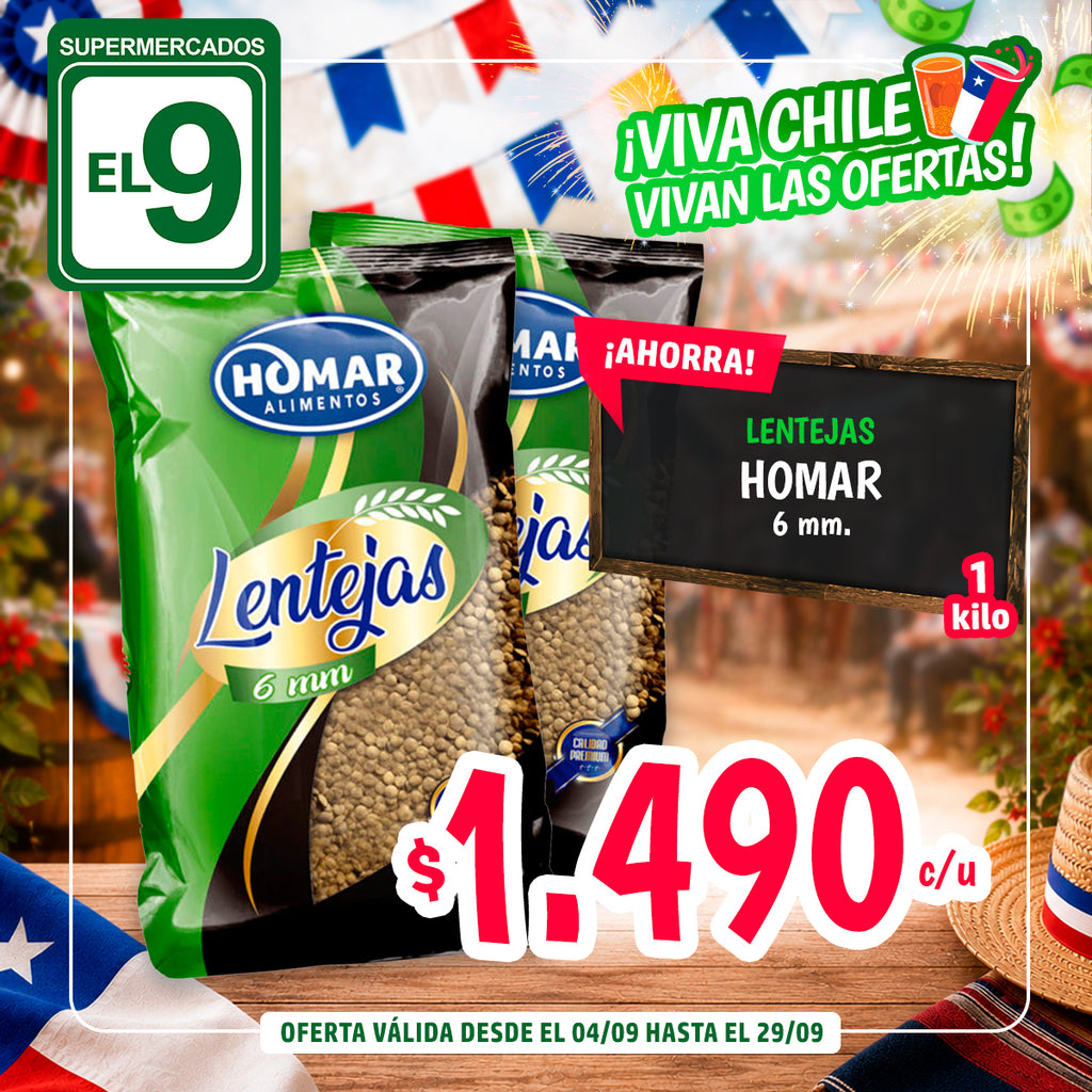 LENTEJAS HOMAR 6MM 1 KILO