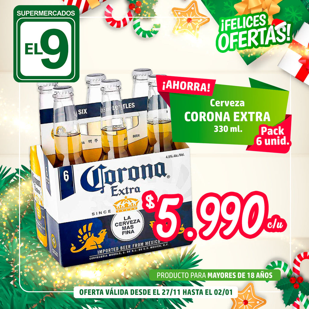 CORONA EXTRA LN PACK 6 X 330 ML