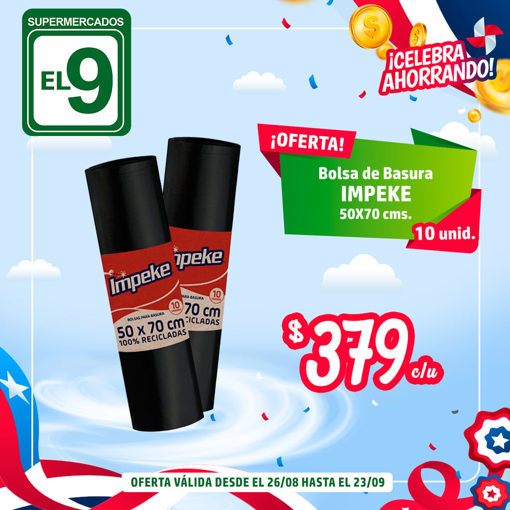 Bolsa De Basura Economica Impeke 50X70 10U
