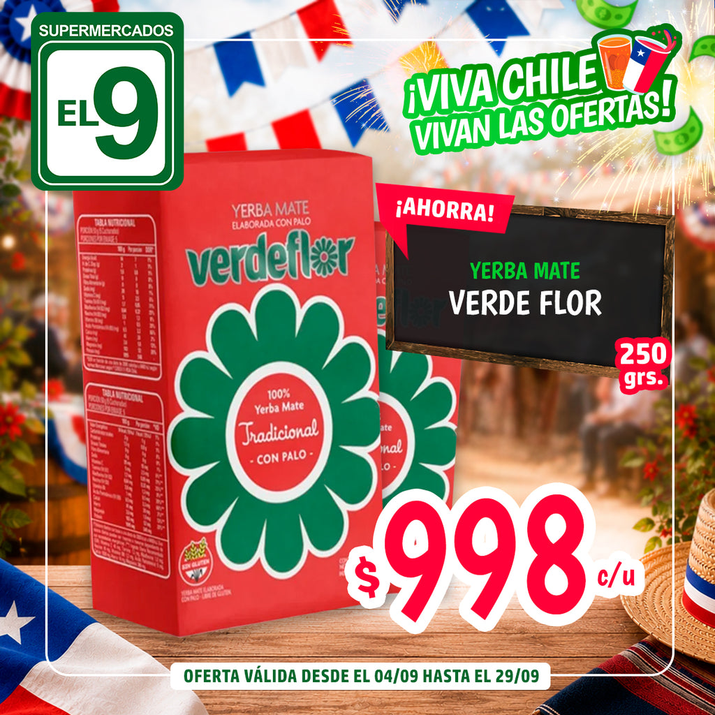 YERBA MATE VERDEFLOR 250 G