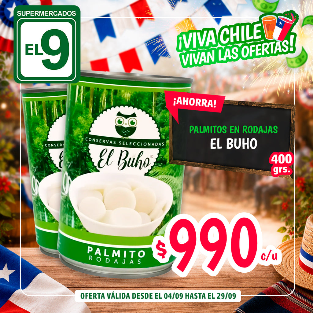 PALMITO RDA. EL BUHO 400G/220G DR