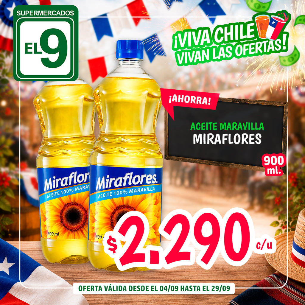 ACEITE MARAVILLA MIRAFLORES 900 ML