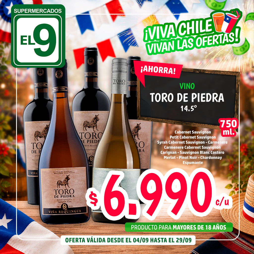 VINO TORO DE PIEDRA GRAN PINOT NOIR 750CC