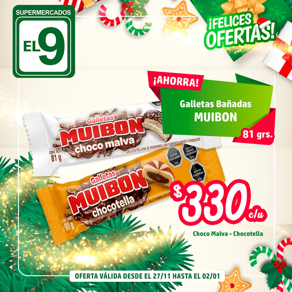 GALLETAS MUIBON CHOCOTELLA/CHOCO MALVA 90GR