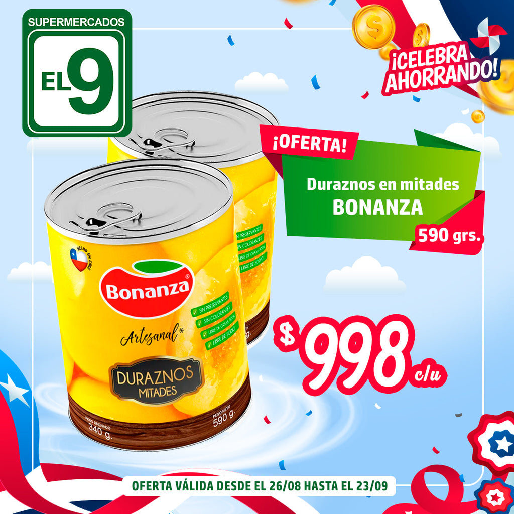 Durazno Mitades Bonanza 590G