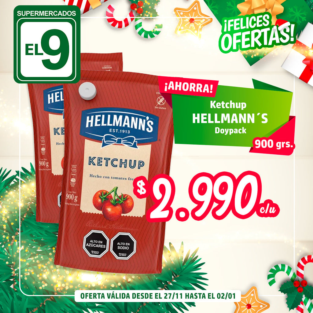 KETCHUP HELLMANNS 900GR DP