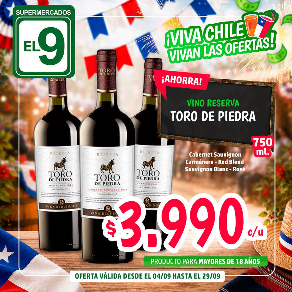 VINO TORO DE PIEDRA RESERVA RED BLEND 750ML