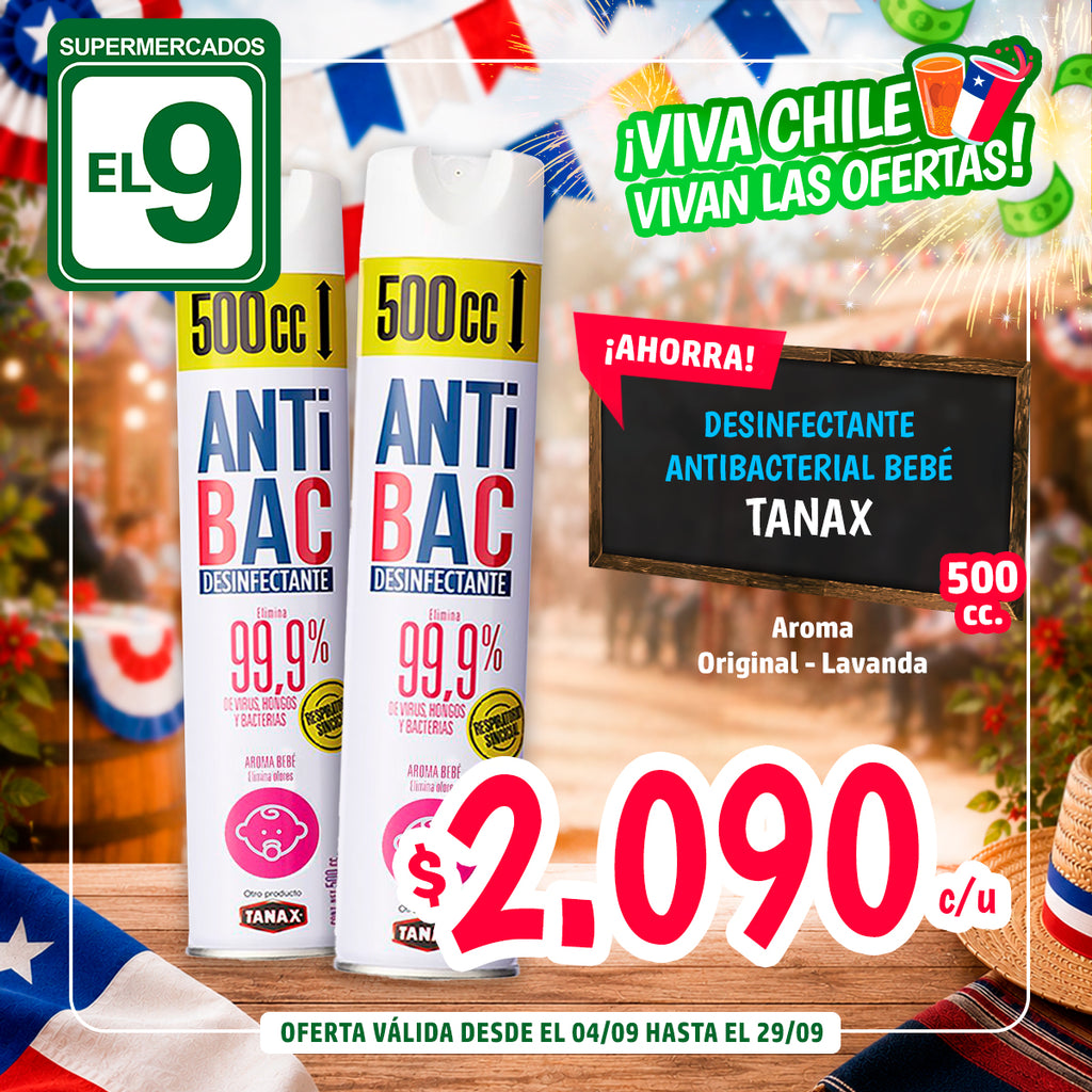 DESINF.ANTIBACTERIAL BEBE 500CC TANAX