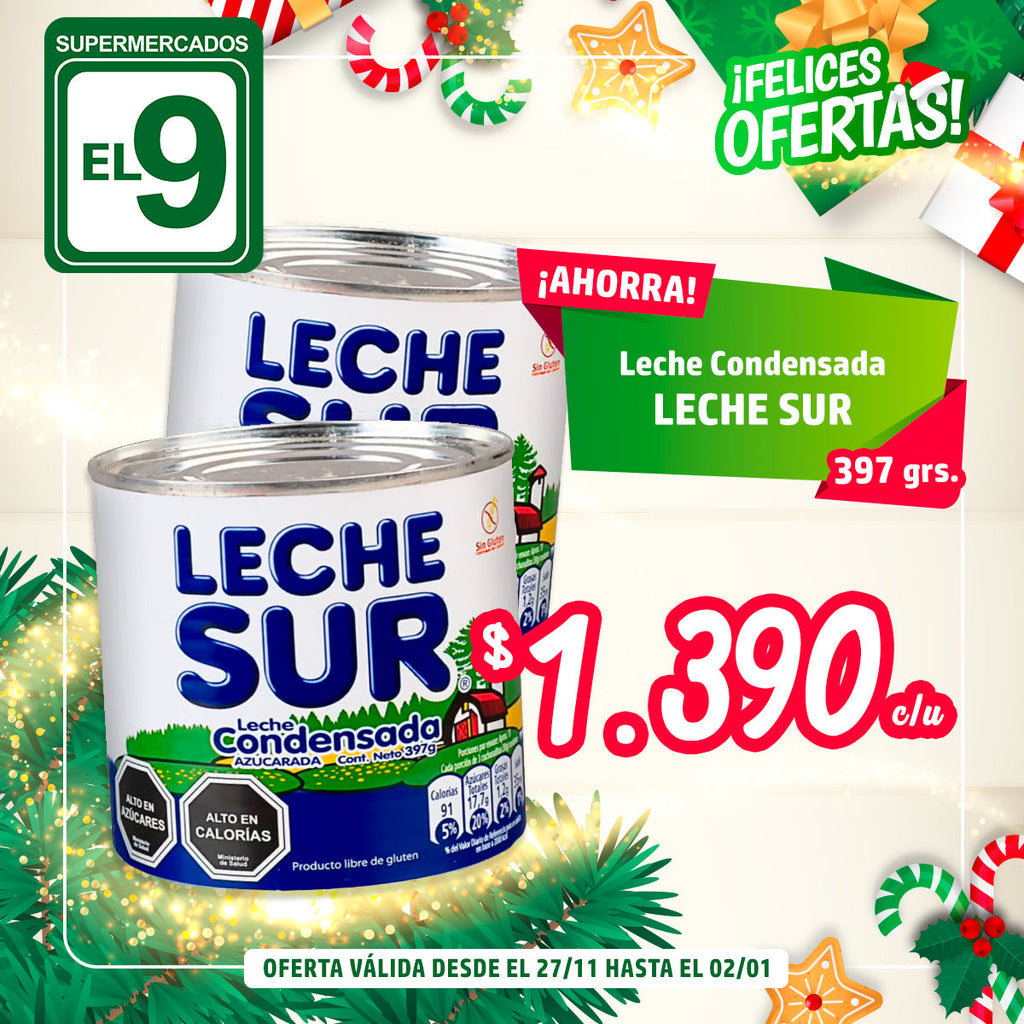 LECHE CONDENSADA LECHE SUR 397GR SUCEDANEO