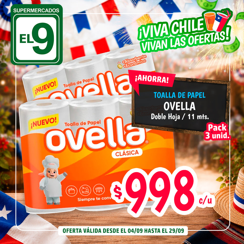 TOALLA OVELLA DH 3X11MTS