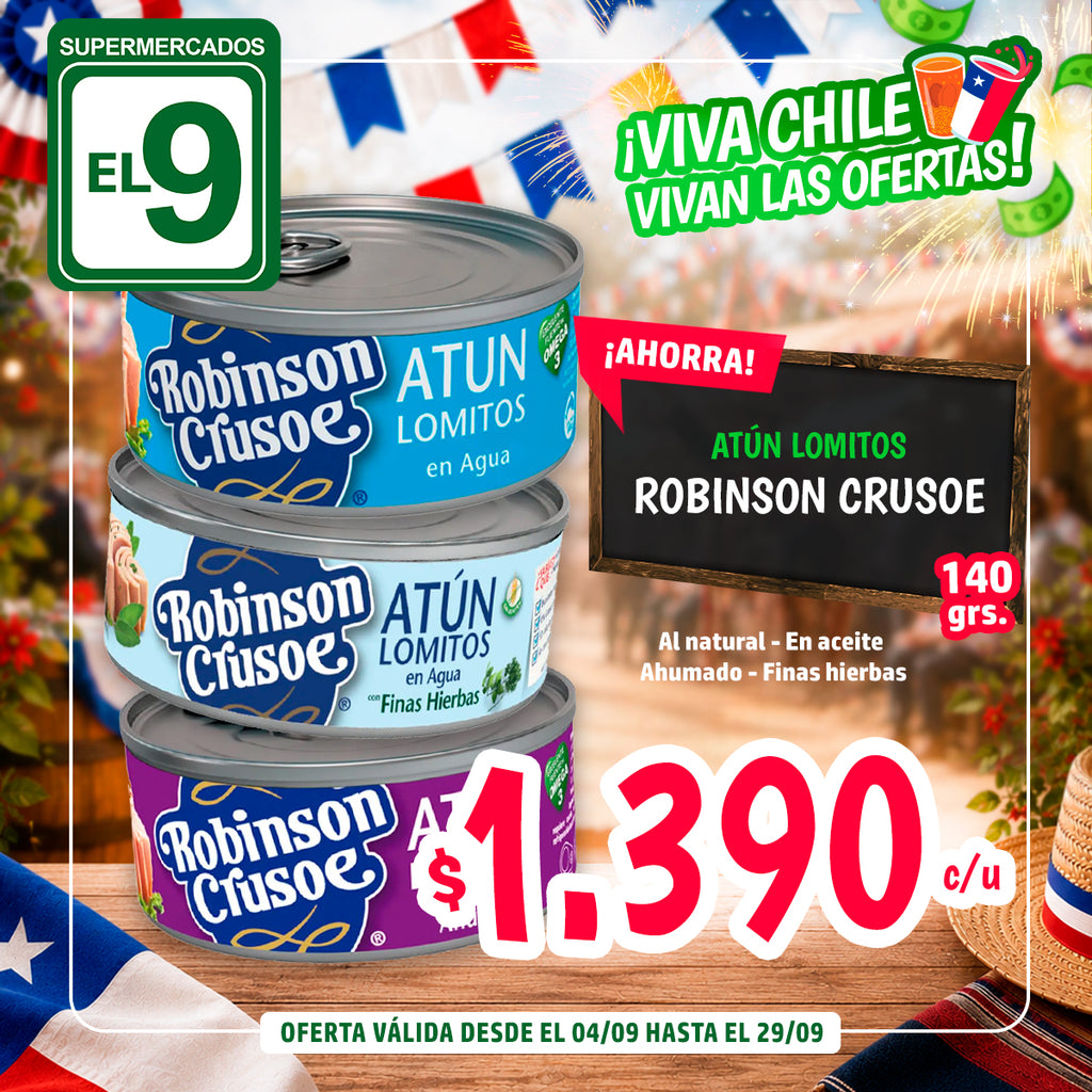 ATUN LOM.AGUA R.CRUSOE 140G/91G.DR