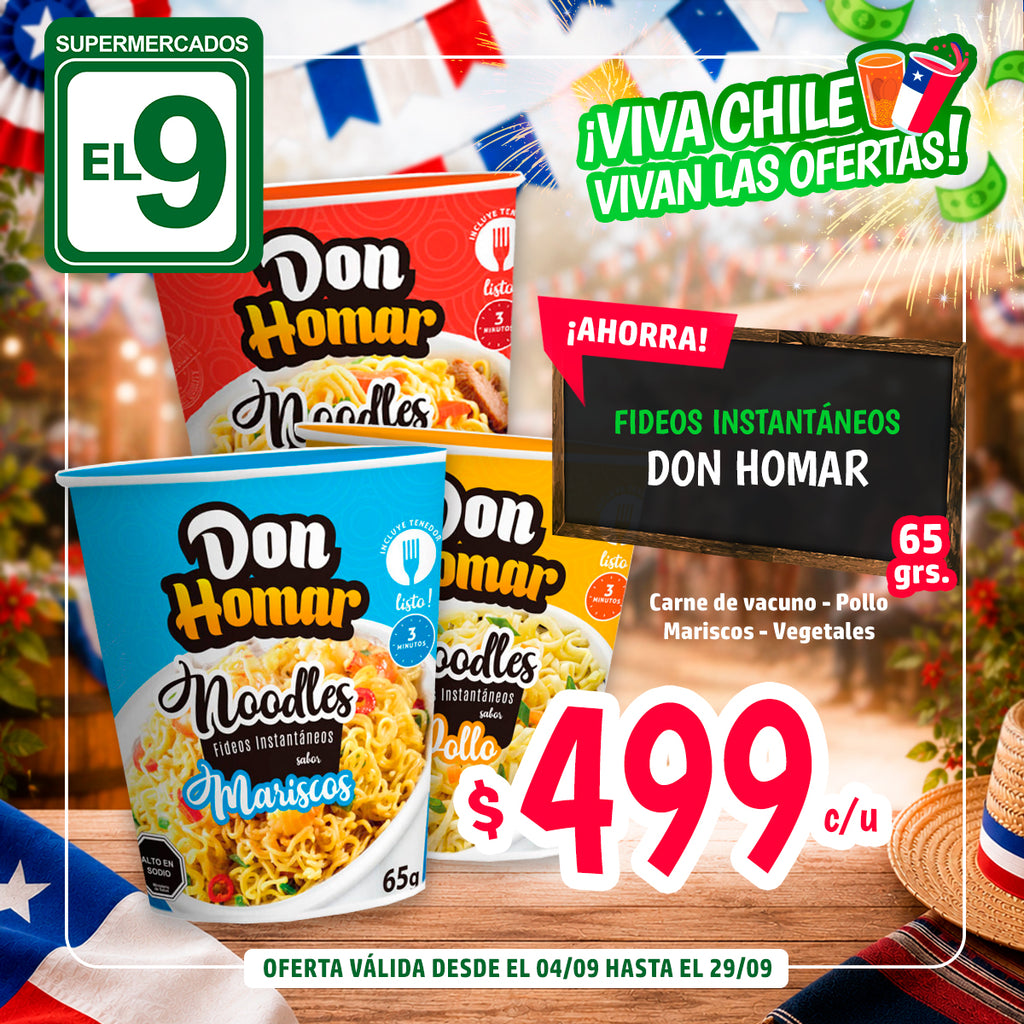 FIDEOS INST. DON HOMAR CARNE 65G
