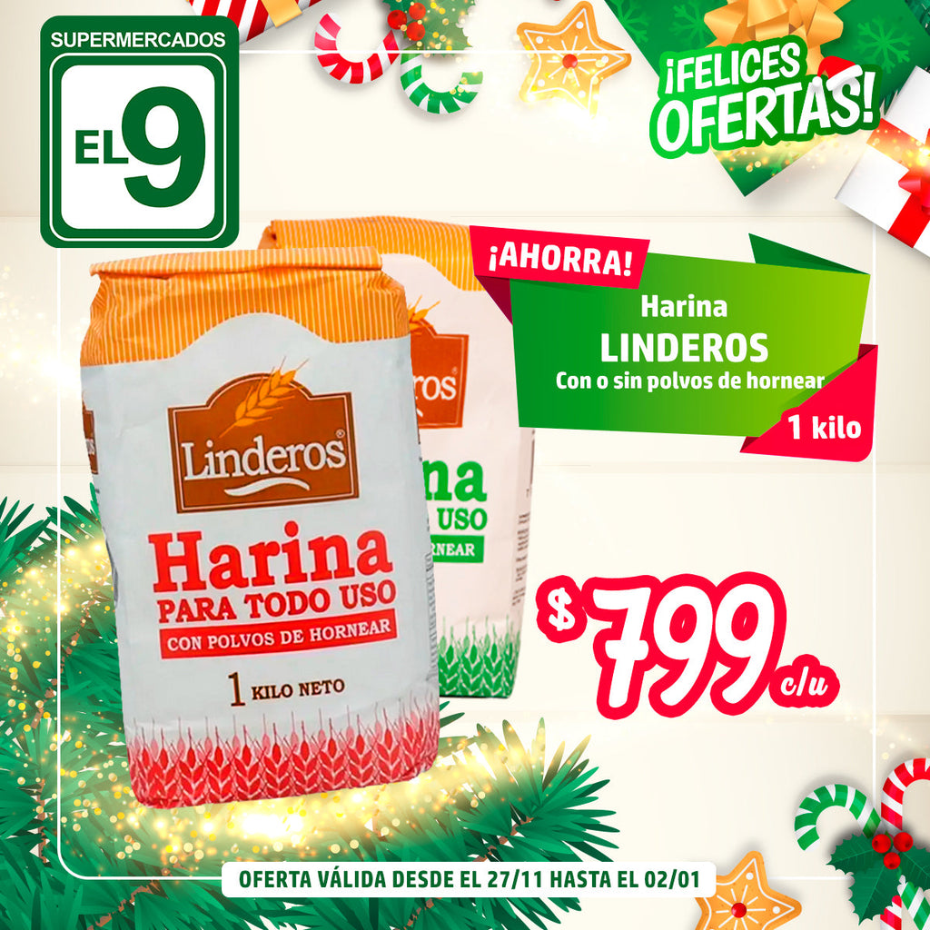 HARINA LINDEROS CON Y SIN POLVO 1 KG