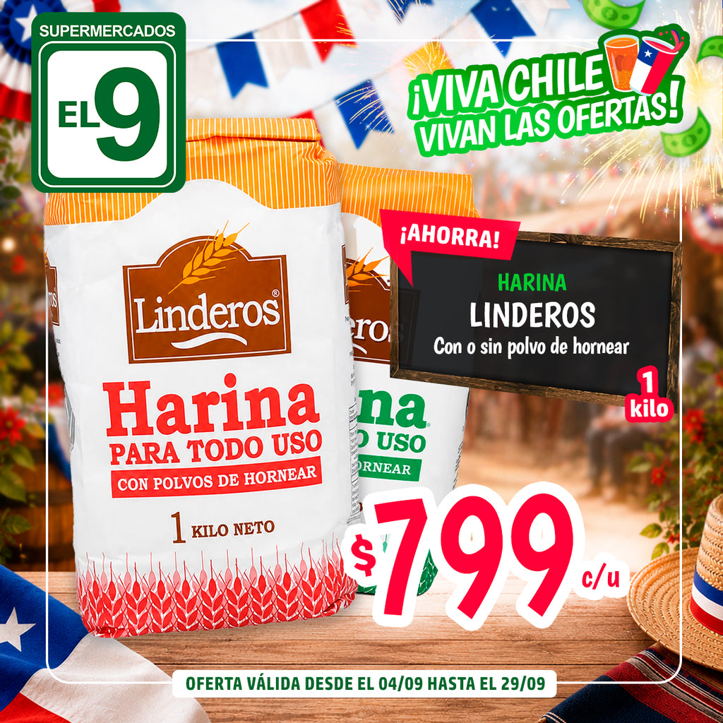 HARINA LINDEROS CON POLVO 1 KG
