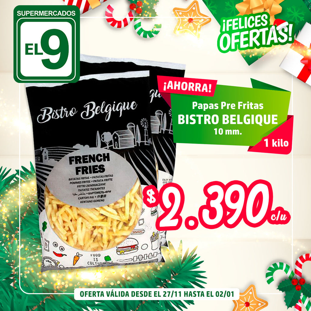 PAPAS PREFRITAS 1K BISTRO BELGIQUE 10MM