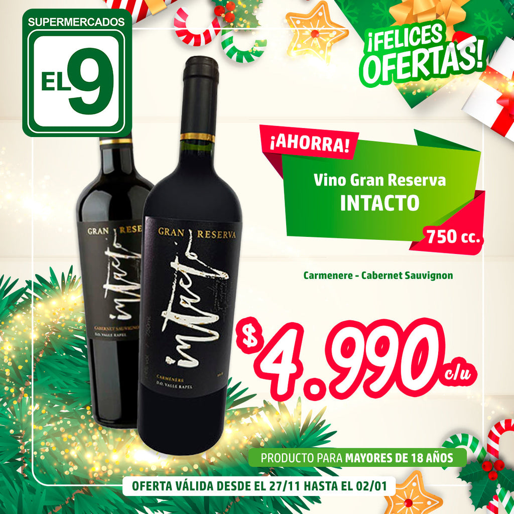 VINO INTACTO GRAN RESERVA 750CC VARIEDADES