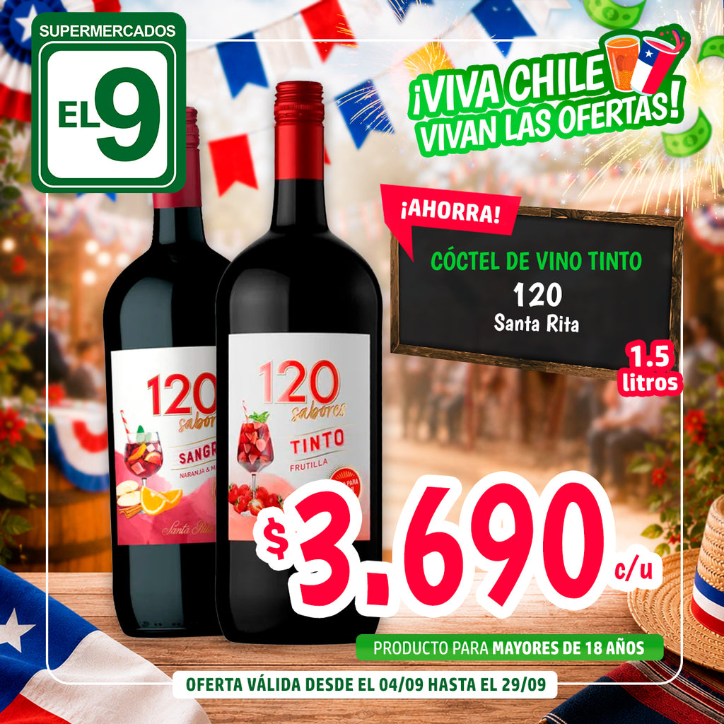 COCTEL DE VINO 120 MAS TINTO 1500 ML