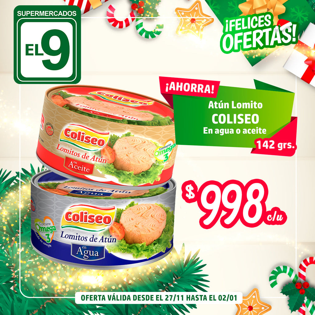 ATUN LOMITO AGUA Y ACEITE COLISEO 142GR