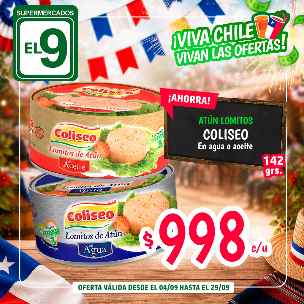 ATUN LOMITO ACEITE COLISEO 142GR