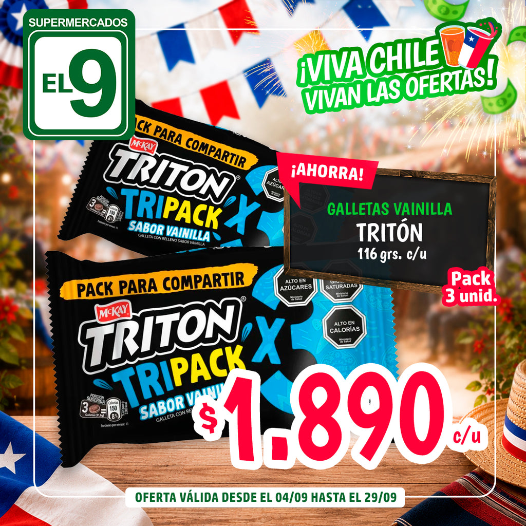 GALL.TRITON VAINILLA 3X116G PACK