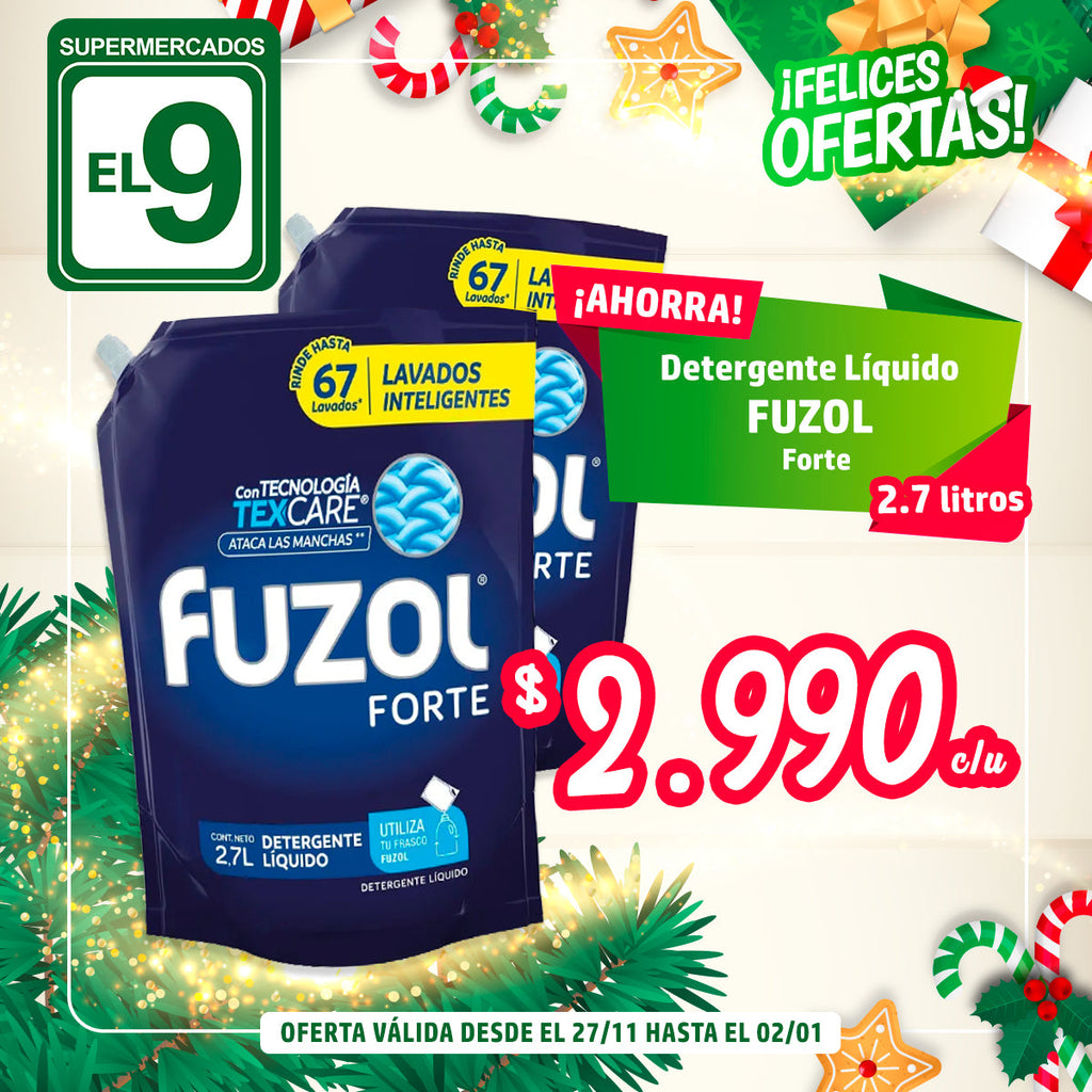 DETERGENTE LIQUIDO FUZOL FORTE 2.7LT