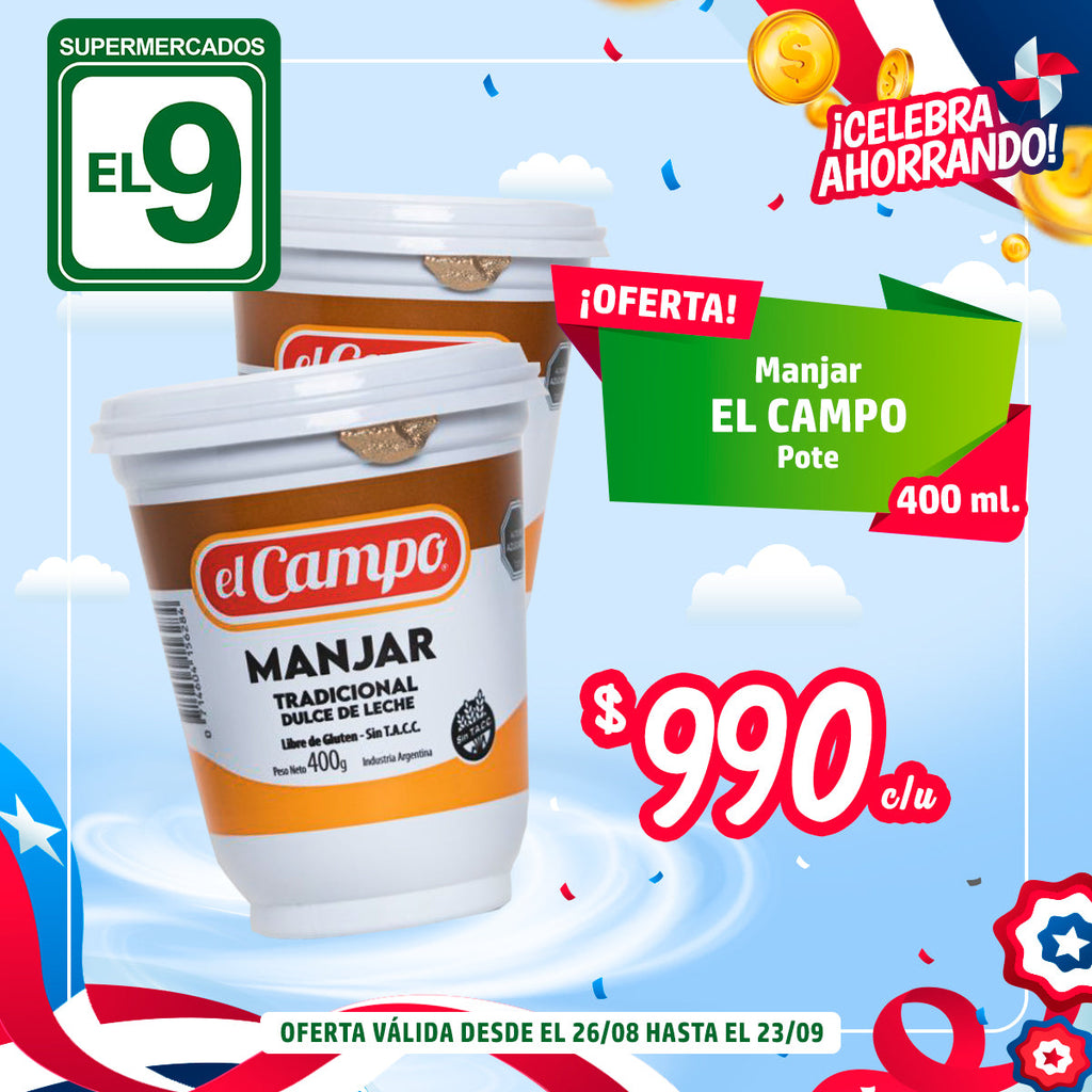 Manjar El Campo Pote 400Gr