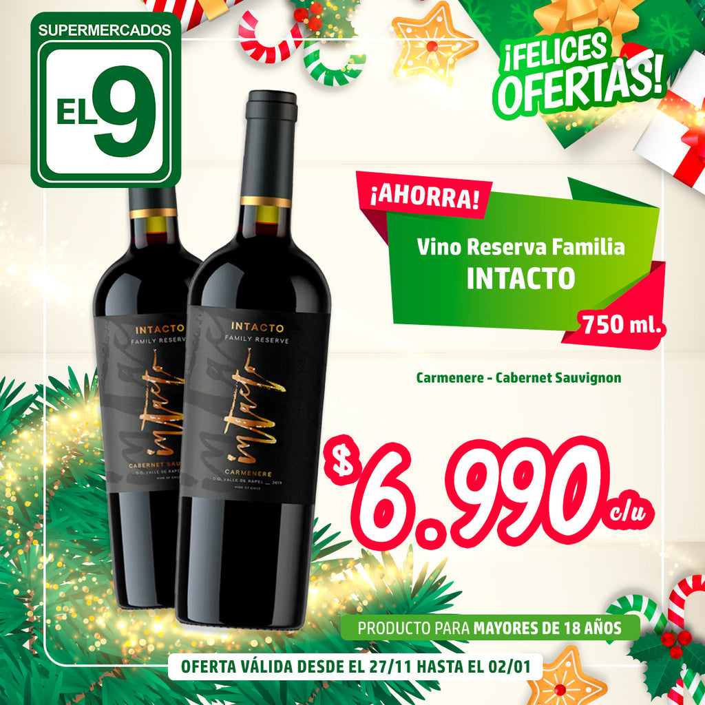 VINO INTACTO GRAN FAMAMILIA RESERVA 750ML VARIEDADES